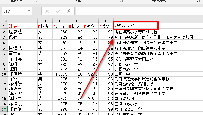 在分班过程中我们怎样处理学生毕业学校的均衡分配？